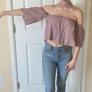 Flynn Skye | Tops | Flynn Skye Rose Top In Pale Pink Floral Xs | Poshmark